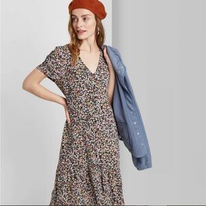 Wild fable floral print midi dress